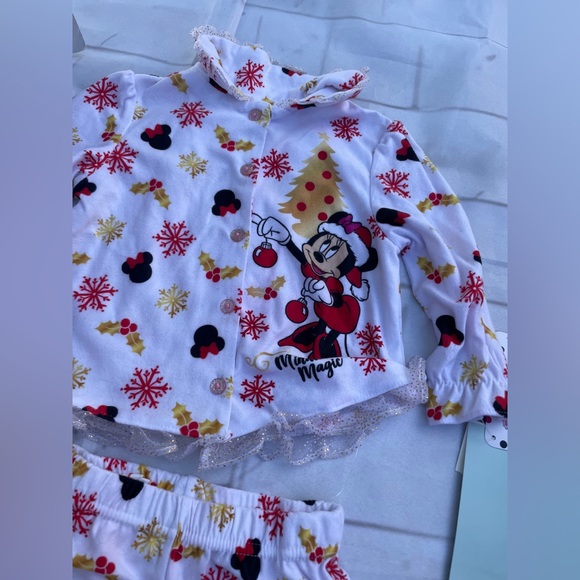 Disney Mickey Mouse Snowflake Pajama Set - Red, Yellow, Black - Picture 3 of 4